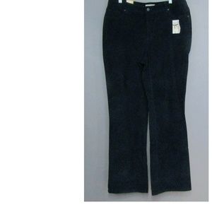 NEW St. John's Bay Woman Boot Cut Cords 16W Navy
